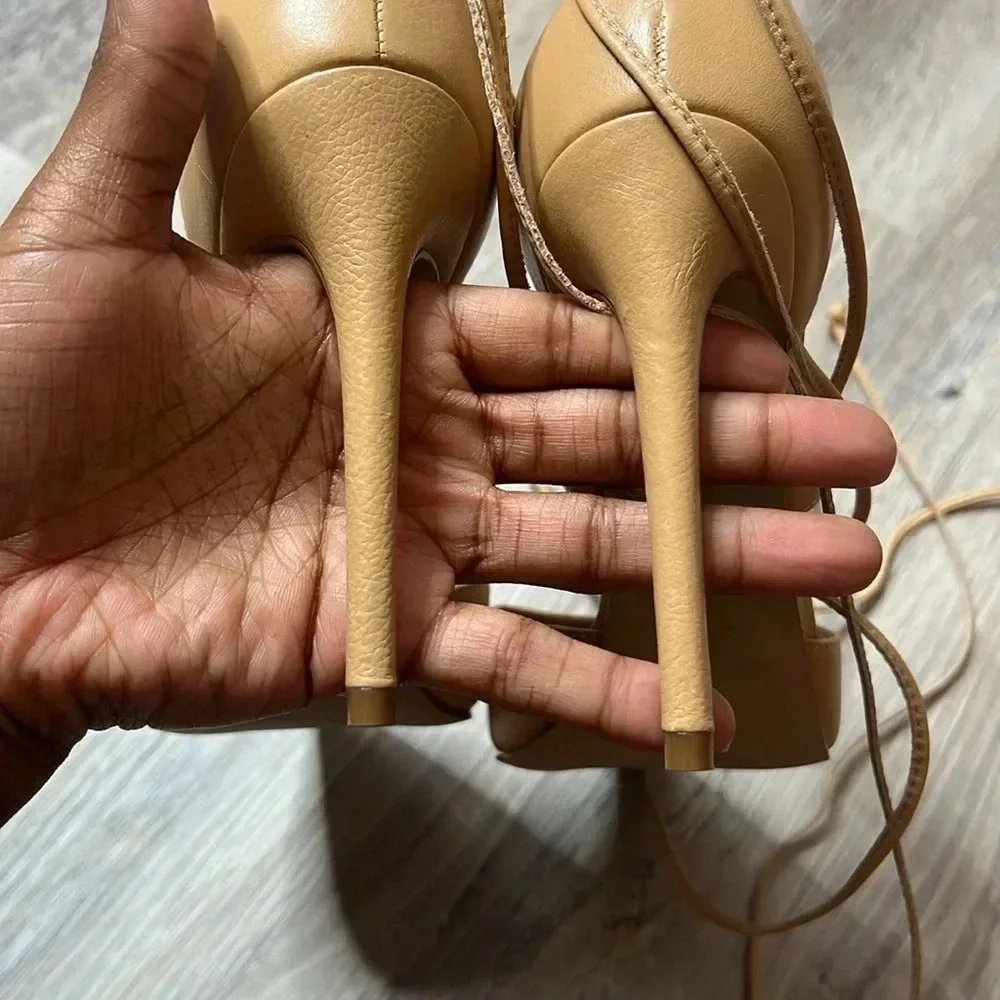 Steve Madden Women's Raela Blush Leather Pointed Toe Heels Size 8 - Picture 5 of 7